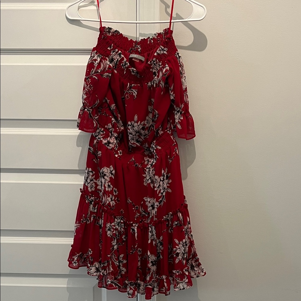 Tart Red Floral Dress